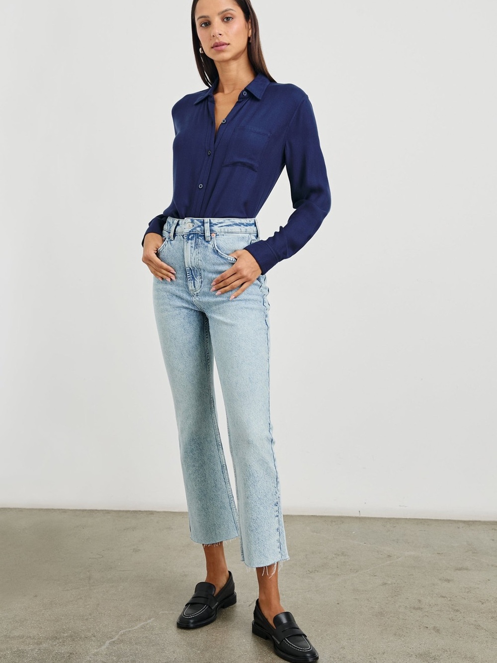 Rails The Sunset High Rise Crop Flare in Snowbird Wash Jeans 28